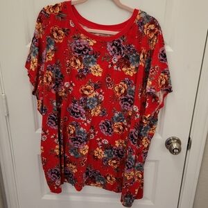 Torrid Classic Fit Floral Short Sleeve Top 5X